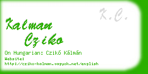 kalman cziko business card
