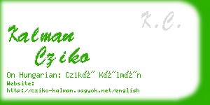 kalman cziko business card